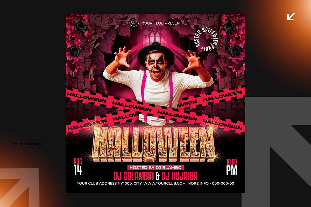 06 Halloween Flyer Bundle, a Flyer Template by Shajib Shikder (Photo 7 of 7)