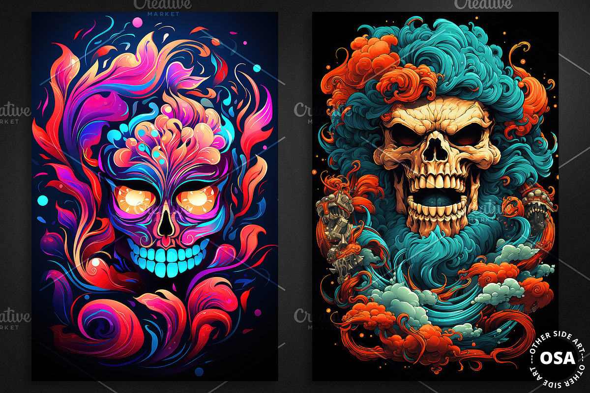 Evil Abstract Poster Design Set, a Background Graphic by Other Side Art (Photo 3 of 5)
