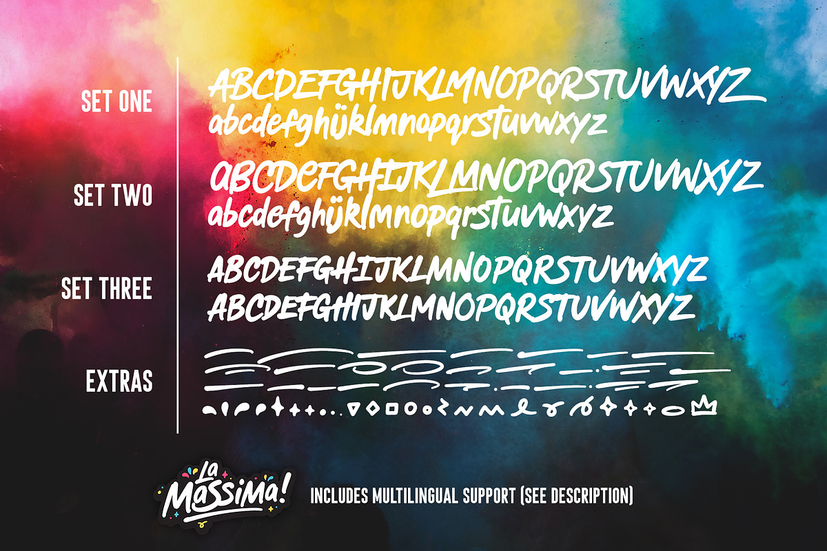 La Massima Font Set, a Handwritten Font by Sam Parrett (Photo 8 of 8)