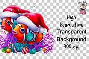 Christmas Fish PNG Bundle, a Graphic by Clipart Studio (Thumbnail 11 of 11)