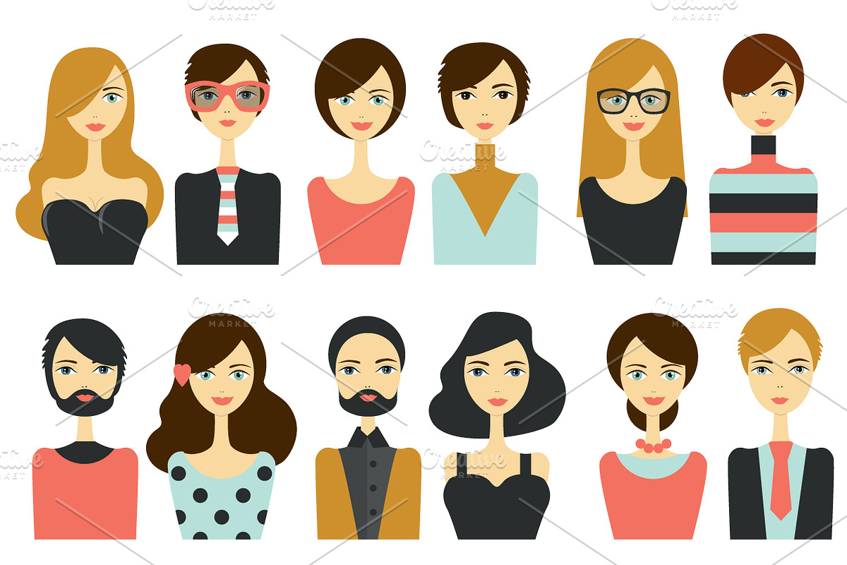 Avatar people head icon., a Person Illustration by kaskadesign