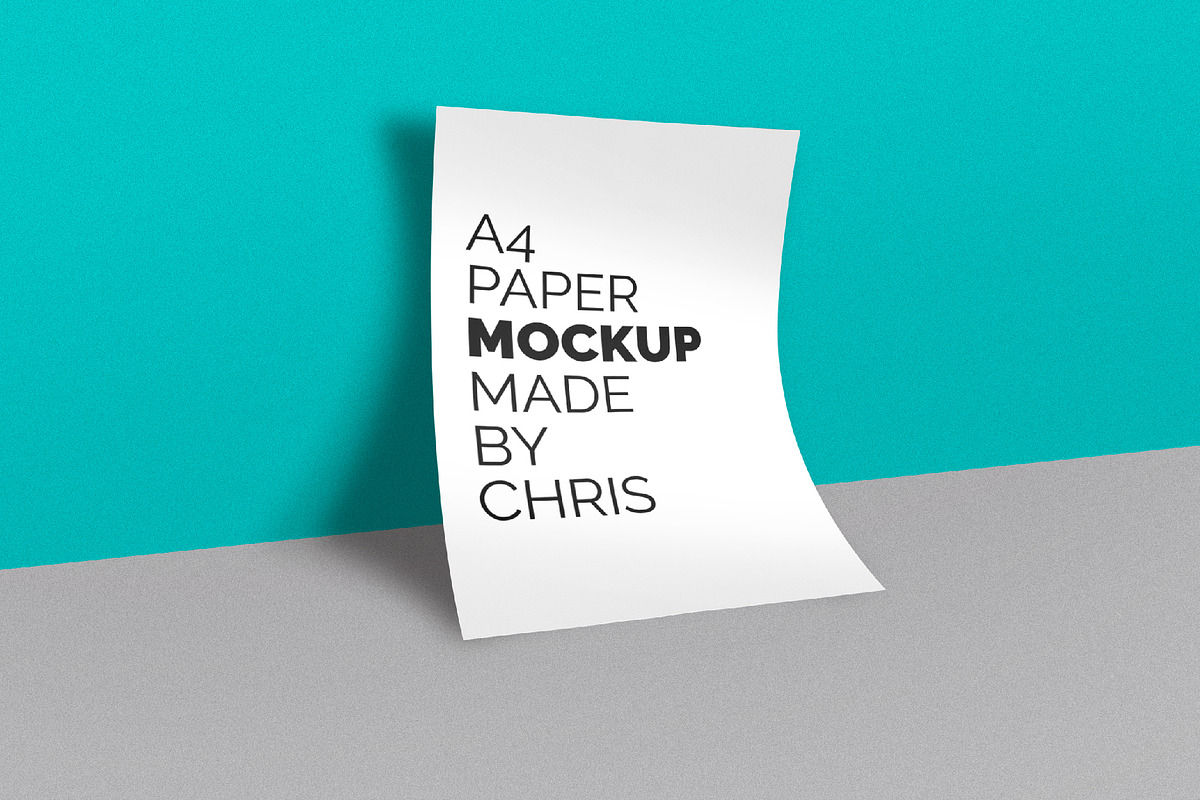A4 Paper Mockups, a Print Template by Chris Broderick (Photo 2 of 5)
