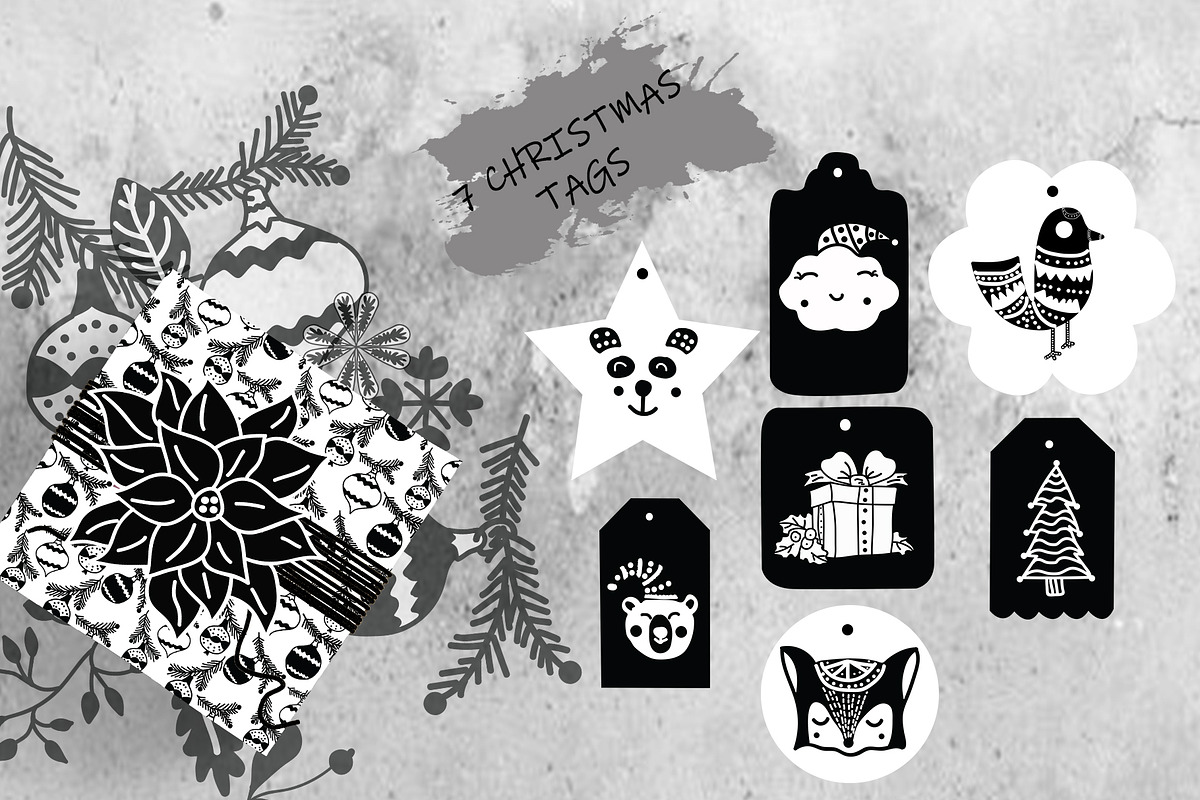 Scandinavian Christmas Elements, an Animal Illustration by Pixavics (Photo 4 of 5)