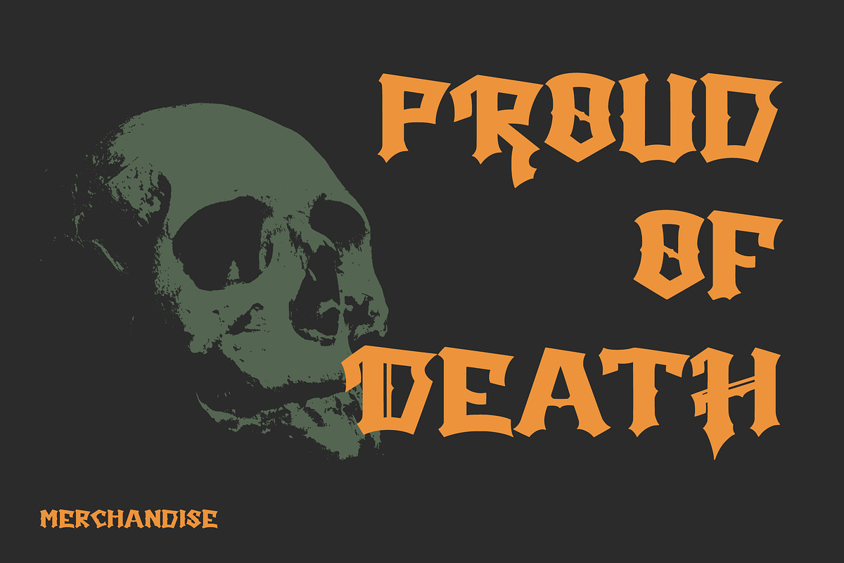 Hitron - Blackletter Typeface Font, a Handwritten Font by Arendxstudio (Photo 6 of 9)