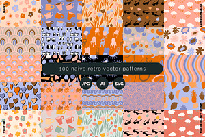 Naive Vector 100 Patterns Collection