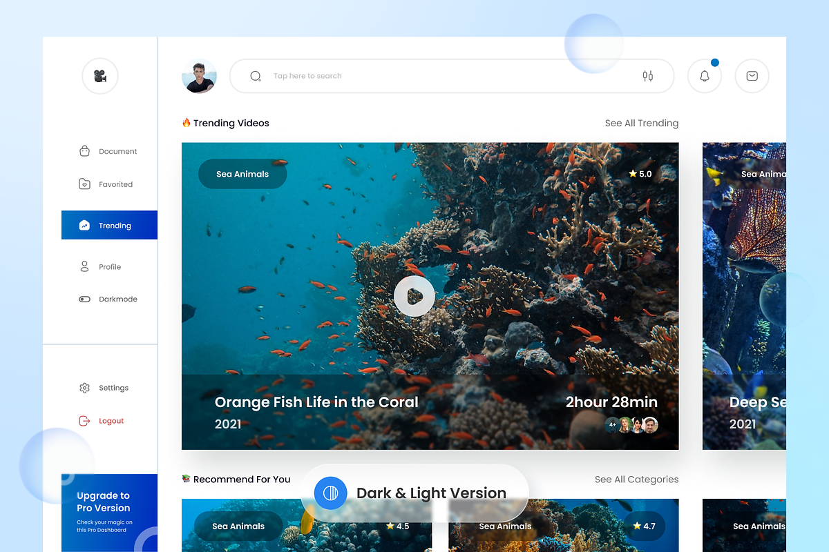 Underwater Learning Dashboard, a Websites & App Template by SLAB! Design