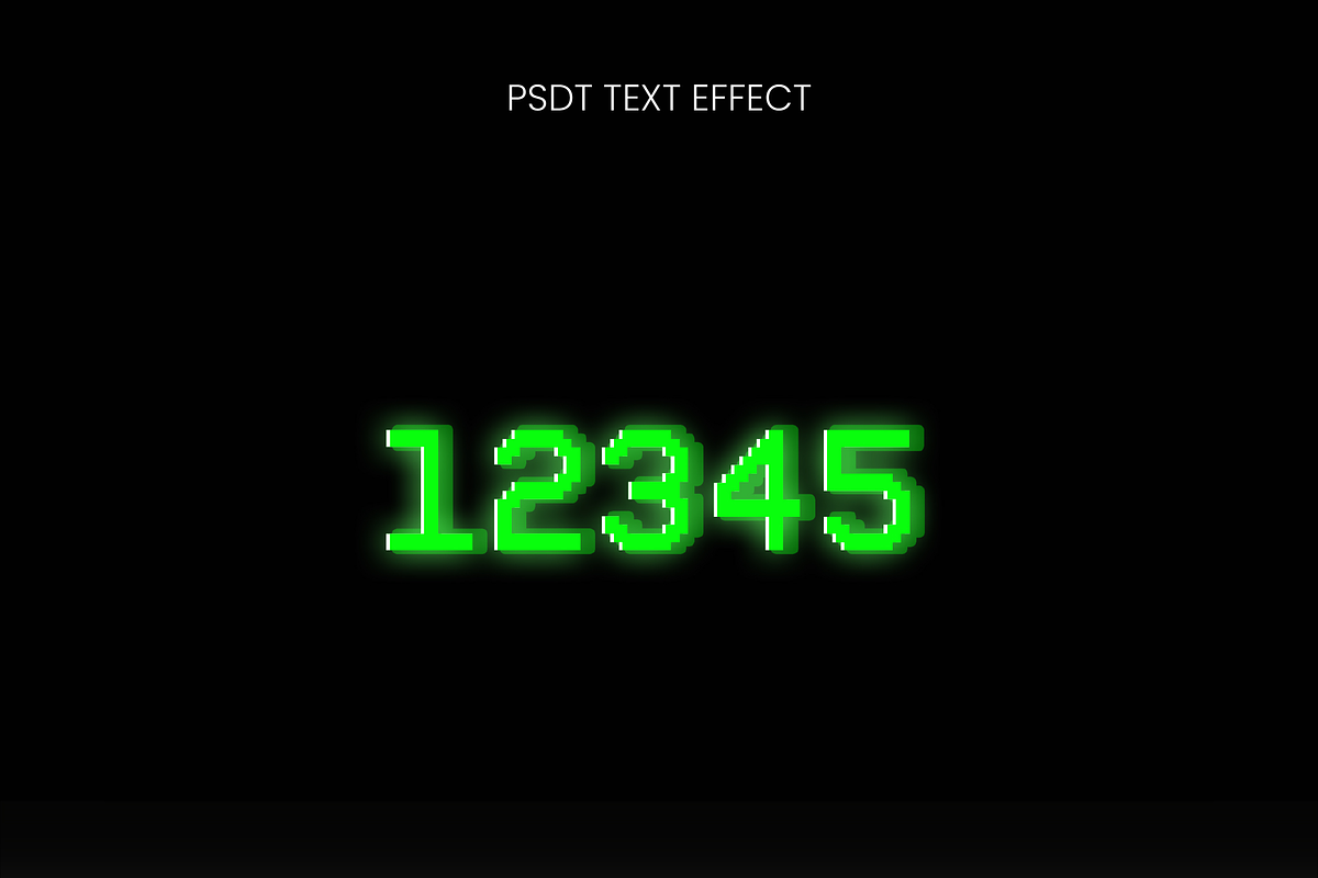 Pixel Glow Neon Text Effect preview 2