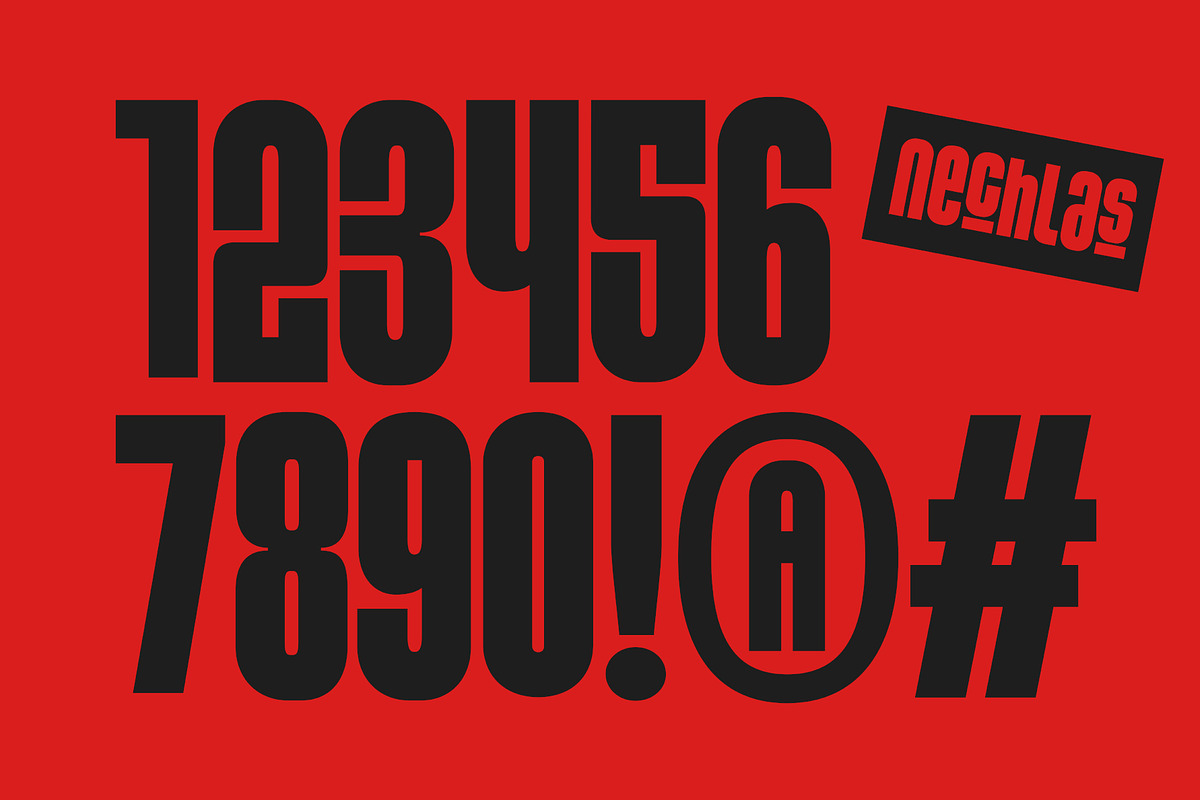 Nechlas Font, a Sans Serif Font by Glyphminds Studios (Photo 3 of 9)