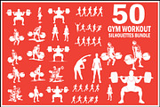 Gym Workout Silhouettes Bundle, an Object Graphic by balal (Thumbnail 4 of 5)