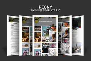 Peony - Web Template PSD