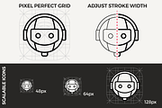 70 Robot Icons - Outline Style, an Outline Icon by Designerbundle (Thumbnail 2 of 3)