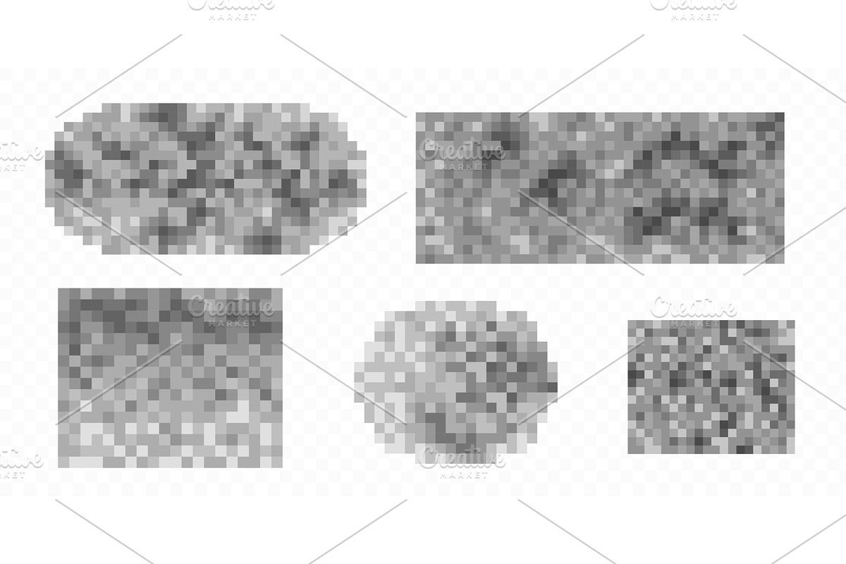 Censor pixel blur effects, a Texture Illustration by art PVP - market