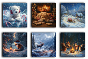 Christmas Animals Digital Background, an Animal Photo by RobertsArt (Thumbnail 2 of 4)