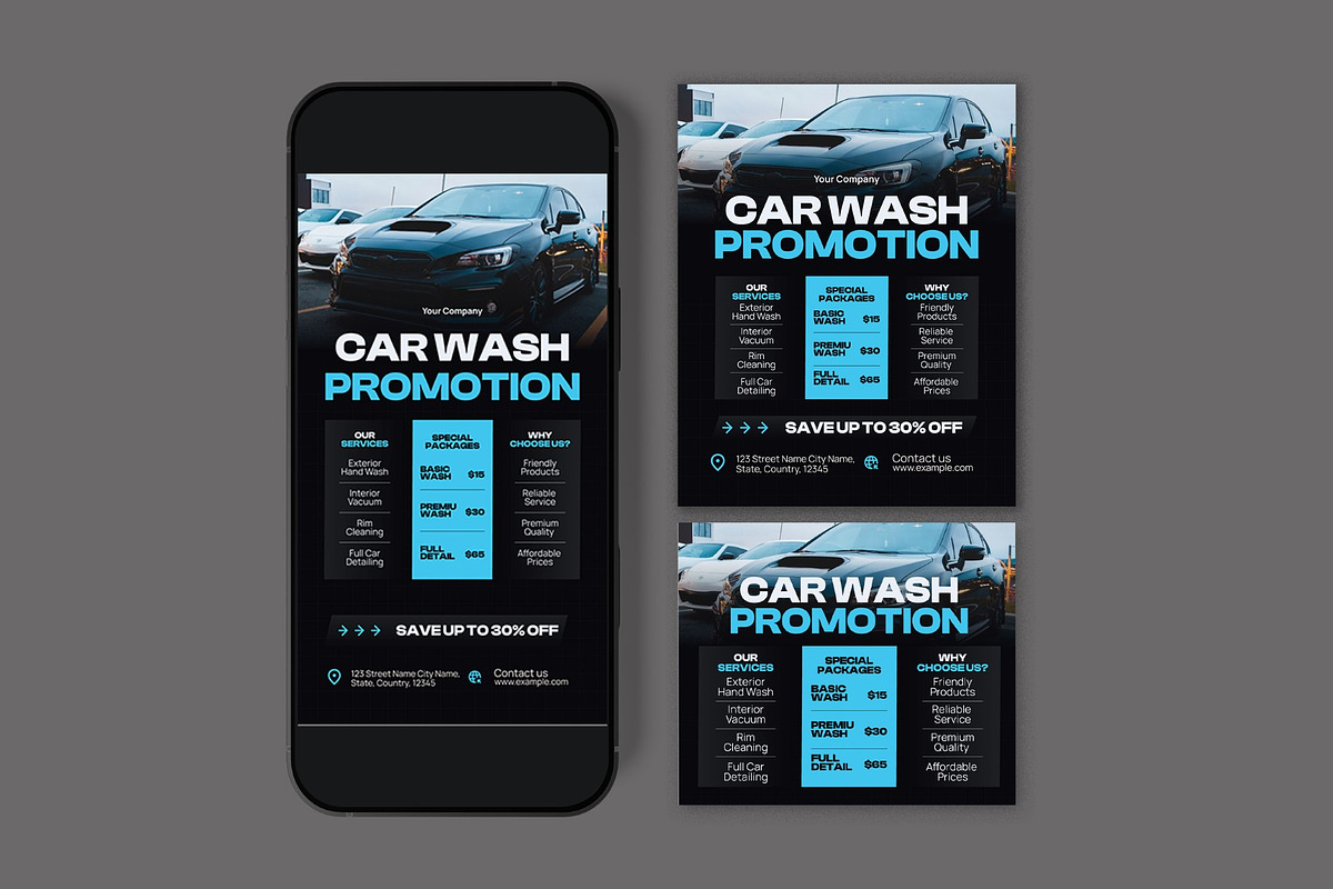 Car Wash Promotion Flyer, a Flyer Template by graphicook (Photo 3 of 3)