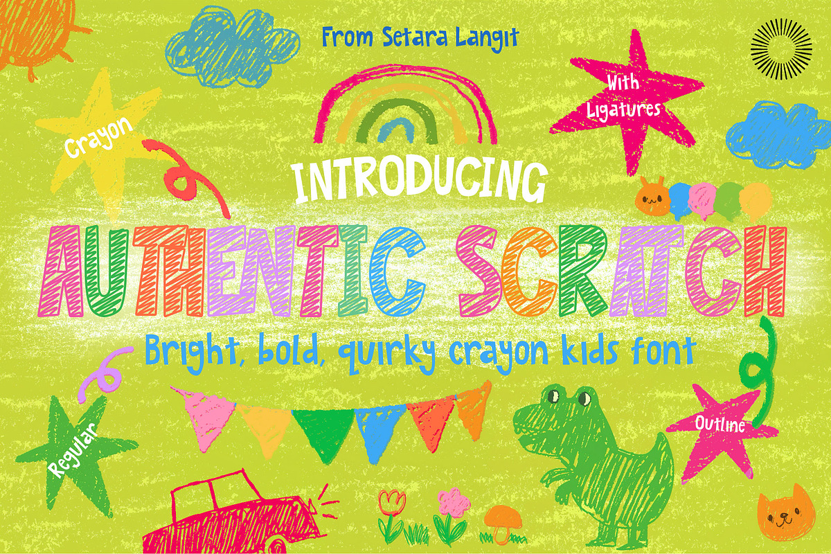 Authentic Scratch, a Handwritten Font by Setara Langit CreativeStd (Photo 1 of 12)