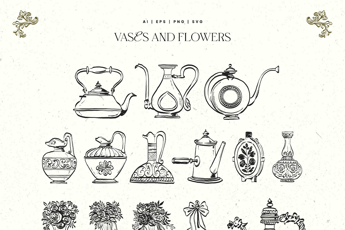 The Regency Era | Illustration Kit, an Object Graphic by KetteCreate (Photo 19 of 30)