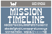 Mission Timeline font, a Font by weknow (Thumbnail 1 of 8)