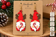 Christmas Gnome Earrings Laser Cut, a Seasonal Illustration by Canvas Craft (Thumbnail 1 of 6)