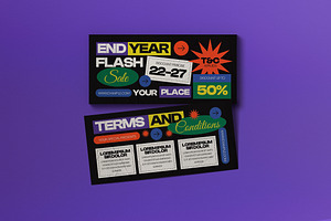 Black End Year Flash Sale Voucher, a Card Template by graphicook