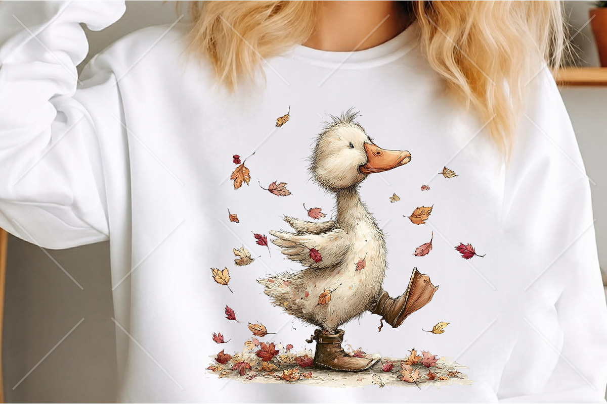 Whimsical Autumn Goose Clipart, a Seasonal Illustration by Canvas Craft (Photo 5 of 10)