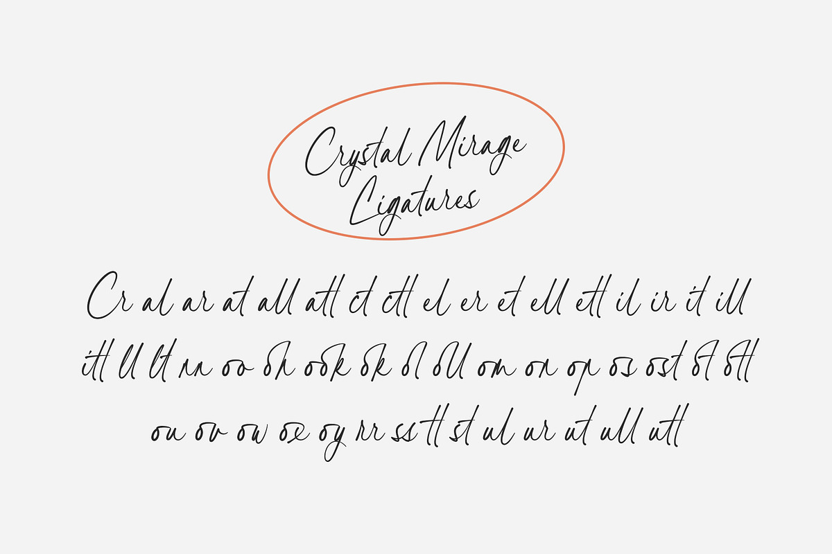Crystal Mirage | Font Duo, a Script Font by Lemonthe (Photo 6 of 8)