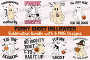Funny Ghost Halloween PNG Bundle, a Graphic by Pet Cave (Thumbnail 1 of 9)