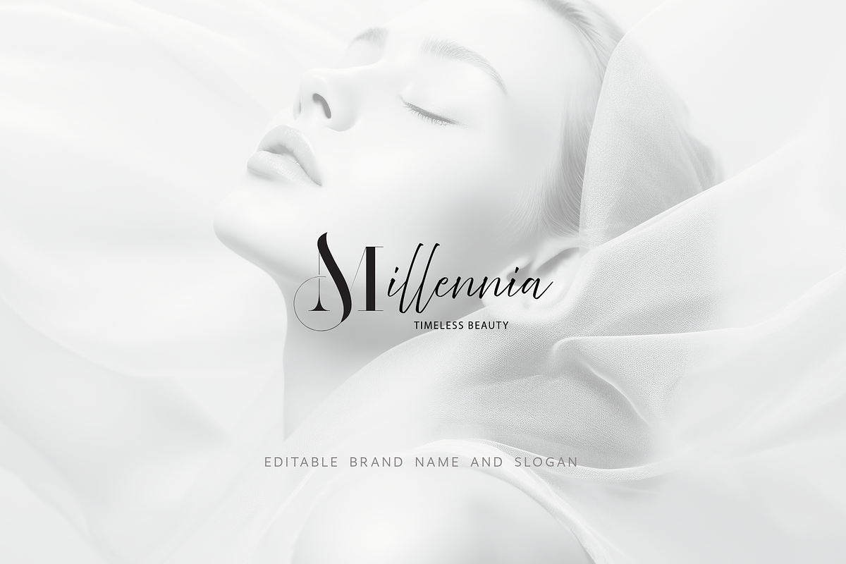 Millennia - M monogram brand identit, a Graphic by Graphema Digital (Photo 4 of 12)
