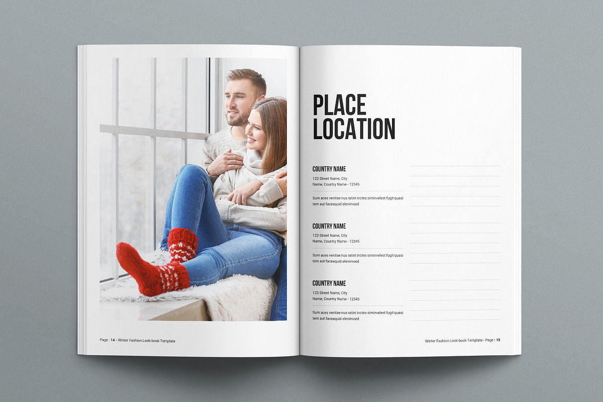 Winter Fashion Lookbook Template, a Magazine Template by E-Type (Photo 6 of 7)