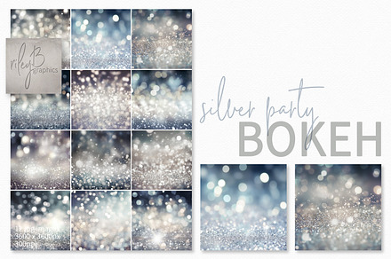 Silver Bokeh Backgrounds, a Texture Graphic by rileyBgraphics