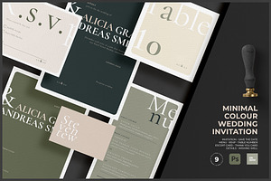 Minimal Colour Wedding Invitation, an Invitation Template by Azka Creative