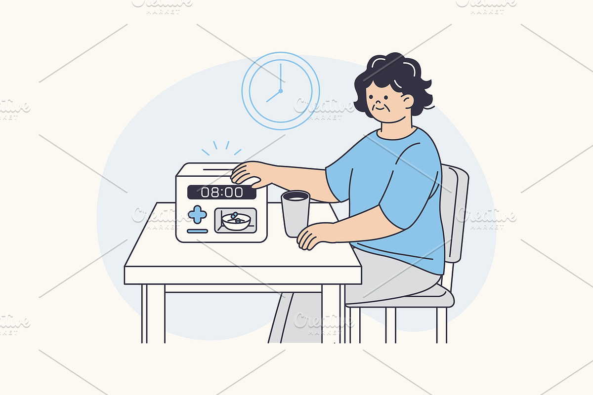 Connected Safe Seniors Illustration, an Object Graphic by Jump Studio (Photo 11 of 12)