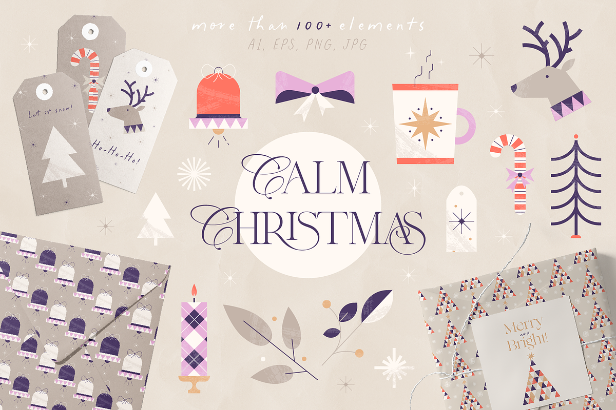 Calm Christmas. Geometric Graphics, an Object Graphic by Animoon (Photo 1 of 14)