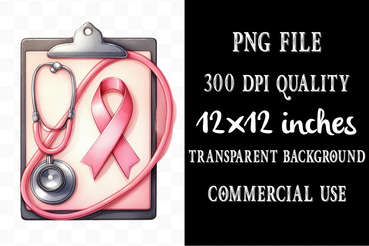 Breast Cancer Awareness Watercolor, an Illustration by Designking (Photo 4 of 4)