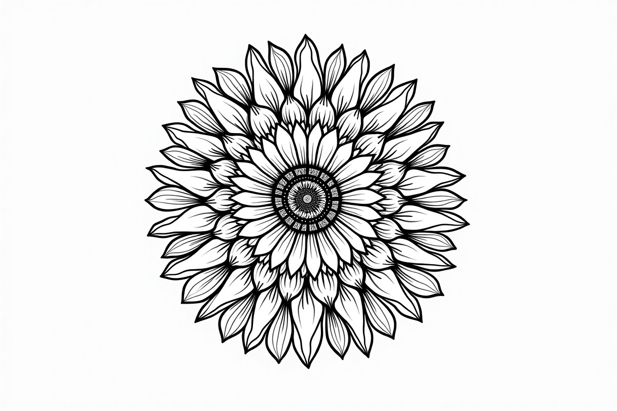 Mandala Art Line Drawing Pack Set, an Illustration by yasushie (Photo 8 of 11)
