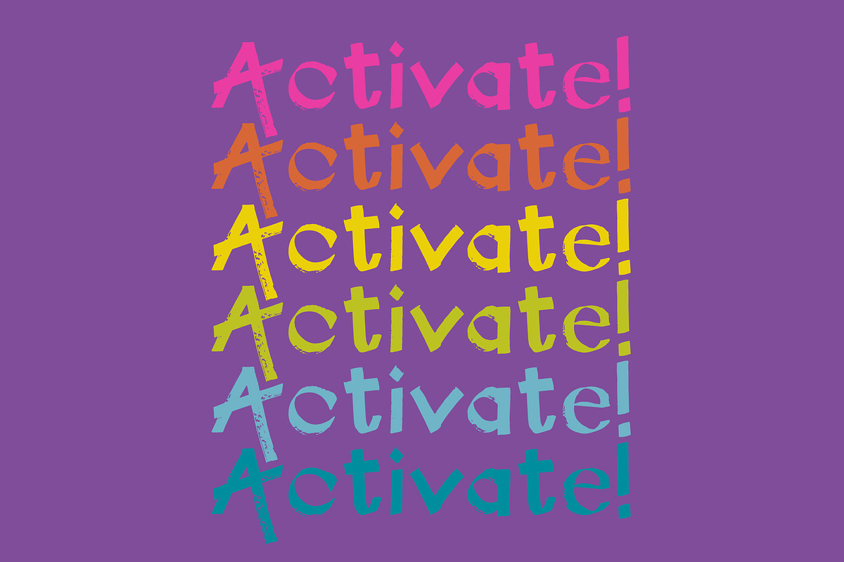 Activate! - blocky handwritten font, a Handwritten Font by Font Infusions (Photo 13 of 13)