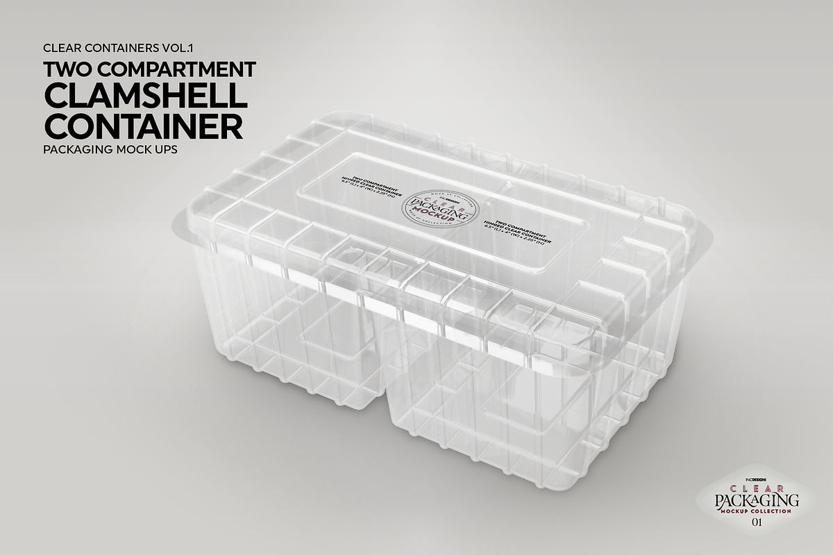 Two Side Container Packaging Mockup, a Cups & Container Mockup by INCDesign (Photo 2 of 7)