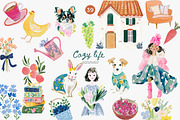 Cozy life clipart bundle, a Decorative Illustration by Patishop Art (Thumbnail 1 of 10)