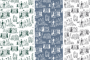 Dog Toile de Jouy Pattern, a Background Graphic by Hughes Studio (Thumbnail 8 of 8)
