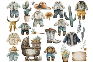 Baby Boy Cowboy Clipart