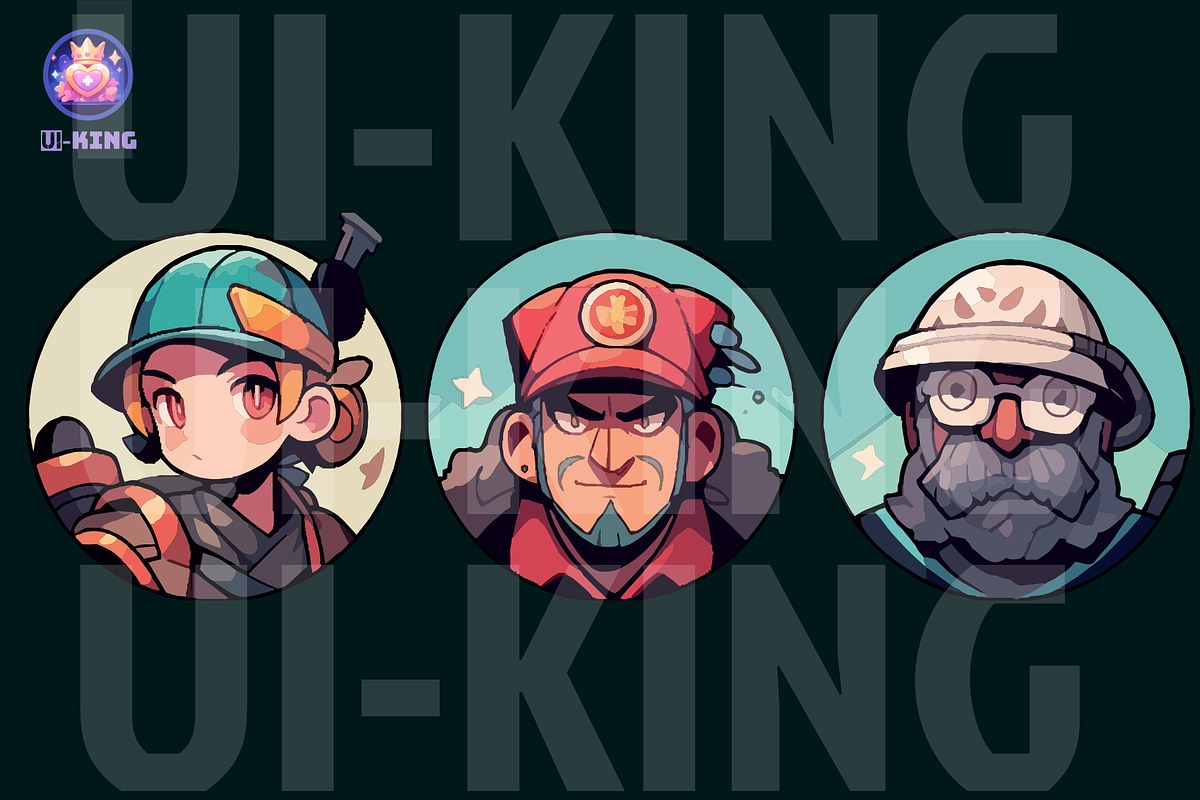 VECTOR FACES UI (5th set), a Person Illustration by UI-KING (Photo 4 of 4)