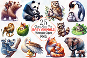 Cute Mama and Baby Animals Clipart, an Animal Illustration by RobertsArt (Thumbnail 1 of 7)