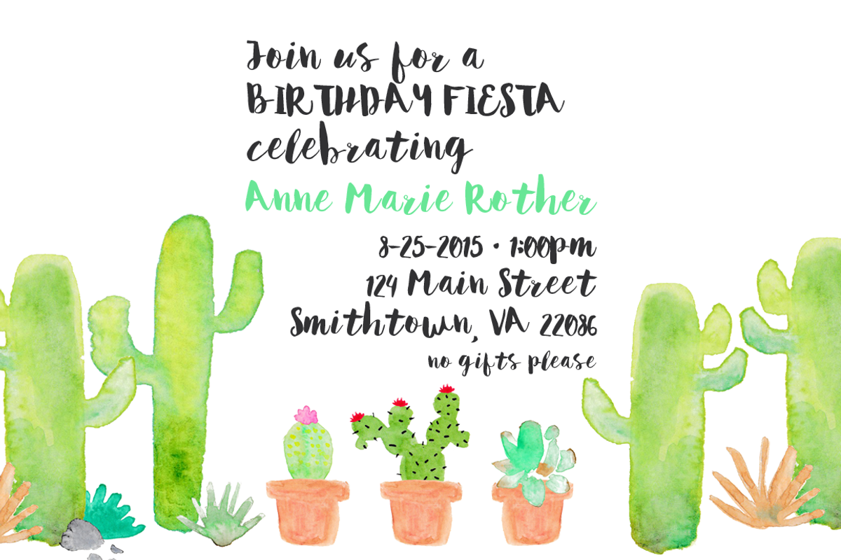Cactus Watercolor Clip Art, an Illustration by Emerald & Ivy Studios (Photo 3 of 3)