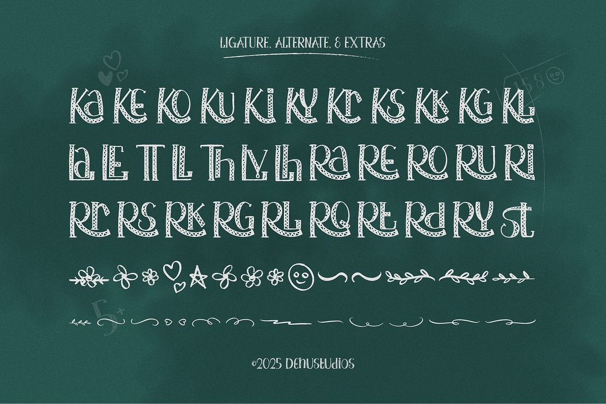 Kanvase Chalks Handwritten Typeface, a Handwritten Font by Denustudios (Photo 12 of 12)