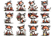 Whimsical Summer Fox Clipart, an Illustration by DreamArtGraphic (Thumbnail 2 of 4)