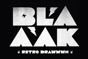 Blaaak  |  Retro font, a Sans Serif Font by Drawwwn