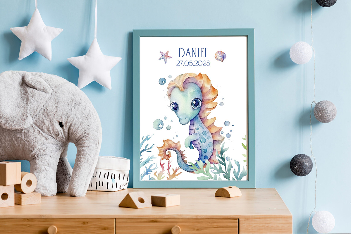 Under The Sea. Watercolor collection, an Animal Illustration by AlineArtStore (Photo 5 of 5)