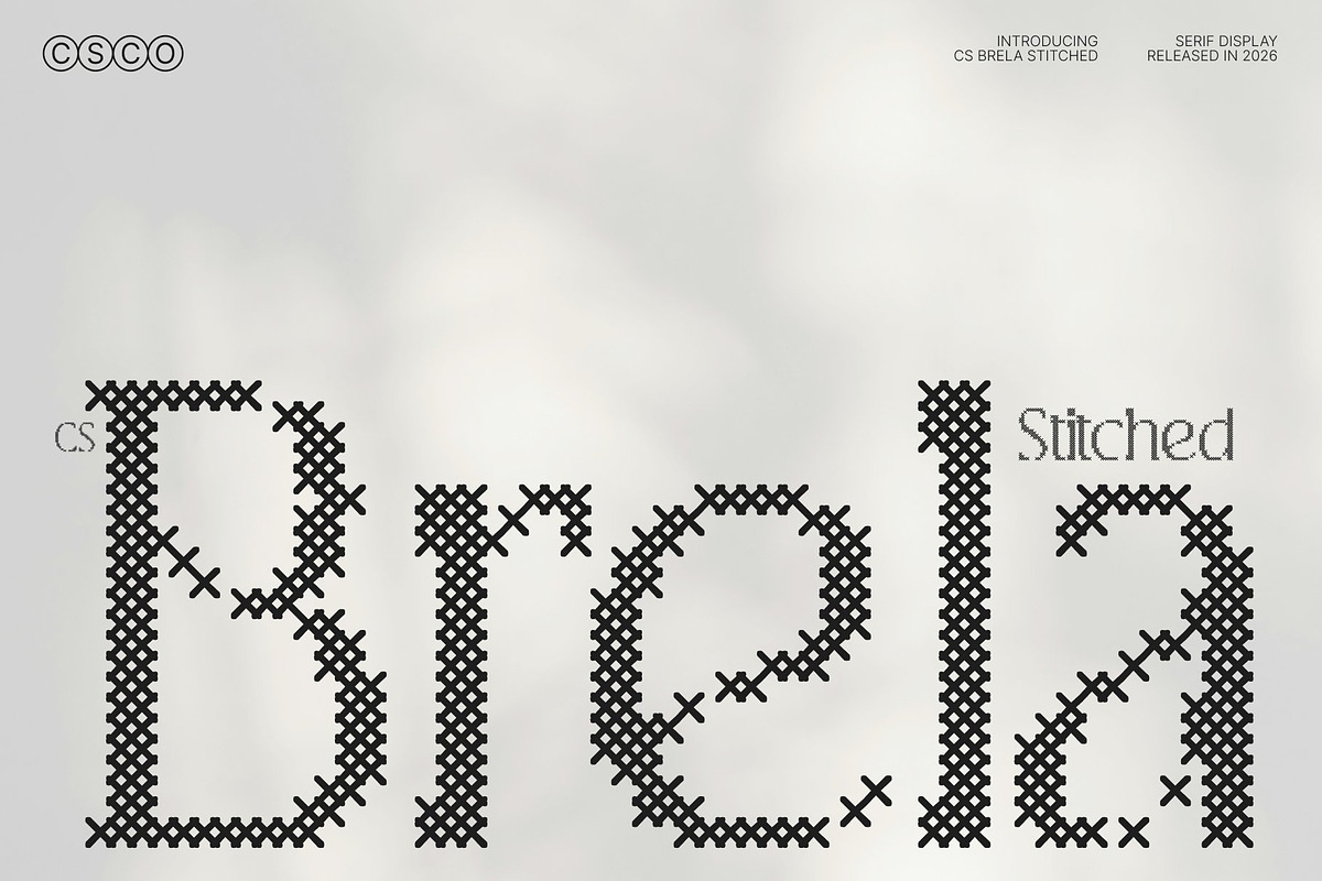 CS Brela Stitched, a Serif Font by Craft Supply Co. (Photo 1 of 8)