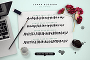 Lunar Blossom, a Script Font by Sam Parrett (Thumbnail 8 of 9)