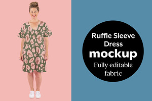 Ruffle Dress Mockup