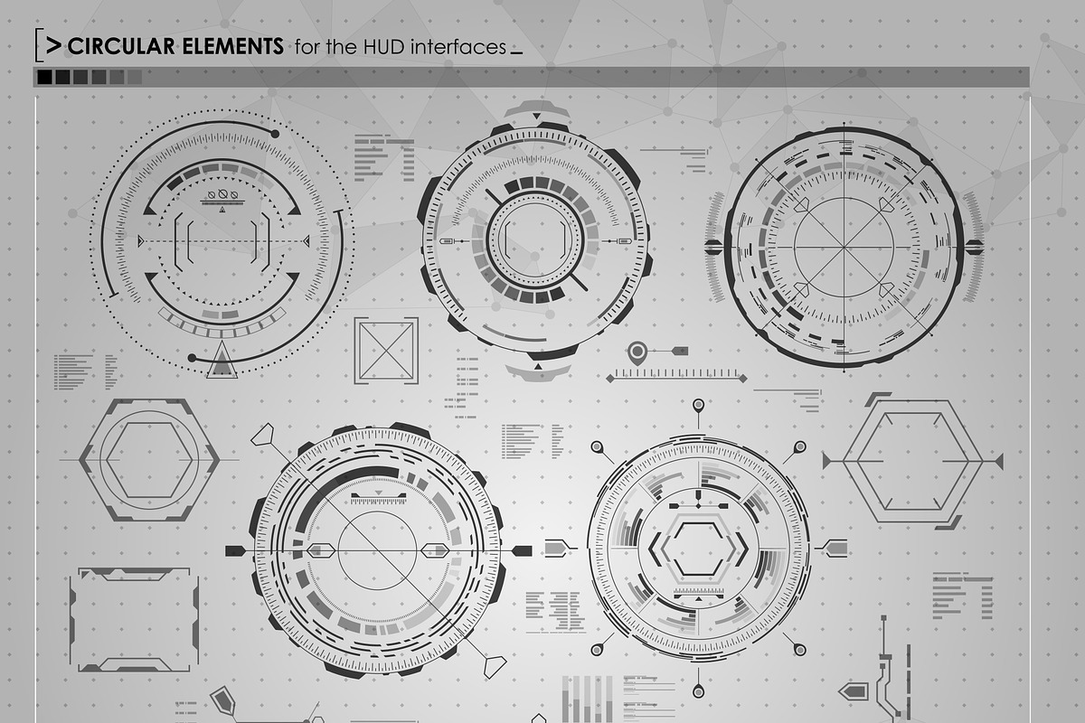 Set of HUD user interface elements, an Object Graphic by Andrew_Derr